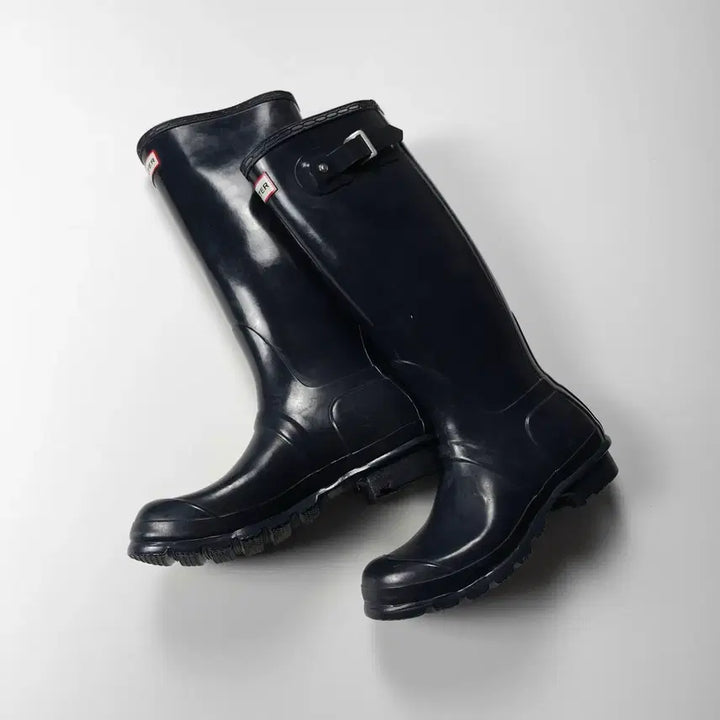 [BUNJANG] Hunter Original Tall Gloss Rain Boots Navy (225) / 헌터 오리지날 톨 레인부츠 글로시 네이비 (225)