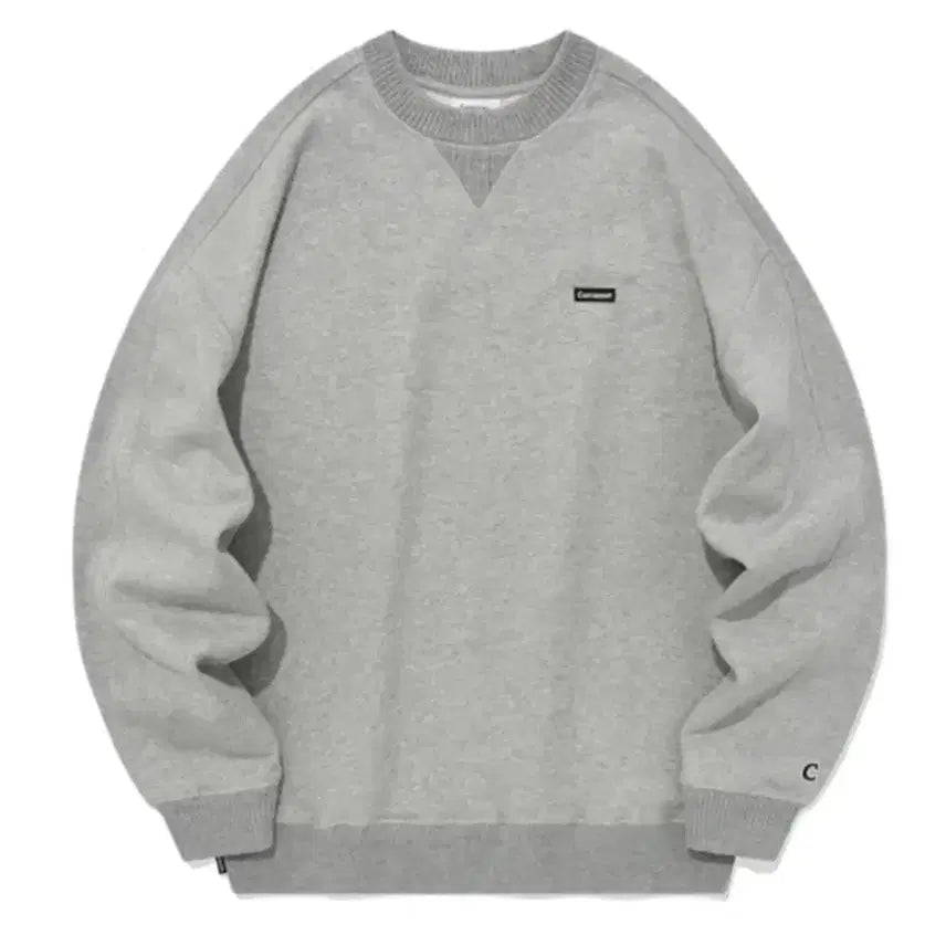 [BUNJANG] Covernat Overfit Knit Rib Sweatshirt Melange Gray / [새상품] M) 커버낫 오버핏 니트 립 맨투맨 멜란지 그레이