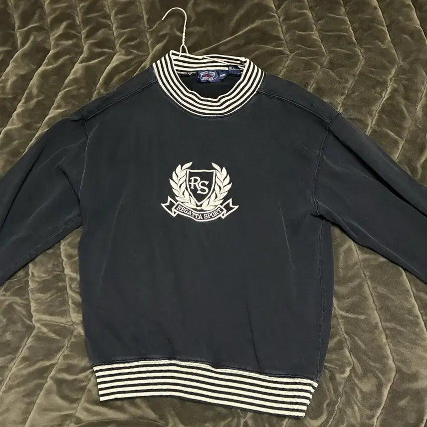 [BUNJANG] Vintage Navy Striped Detail Sweatshirt / 빈티지 맨투맨