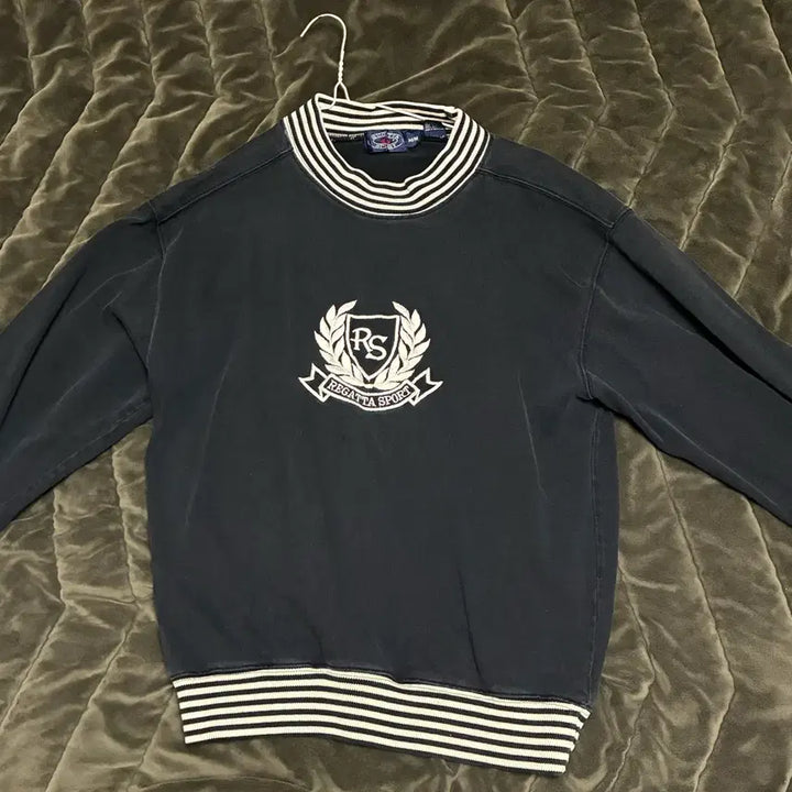 [BUNJANG] Vintage Navy Striped Detail Sweatshirt / 빈티지 맨투맨