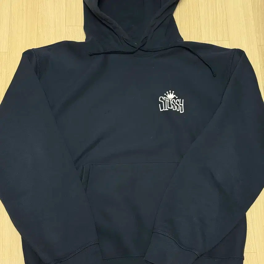 [BUNJANG] Stussy Navy Hoodie XL / 스투시 크라운 인터내셔널 후드 네이비 XL