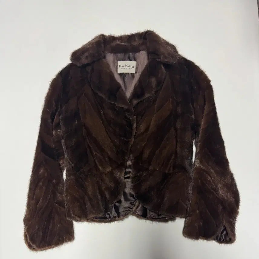 [BUNJANG] Daekyung Fur Mink 100% Crop Jacket (S) / 여성 대경모피 밍크 100% 밍크 크롭 자켓 S