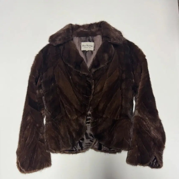 [BUNJANG] Daekyung Fur Mink 100% Crop Jacket (S) / 여성 대경모피 밍크 100% 밍크 크롭 자켓 S