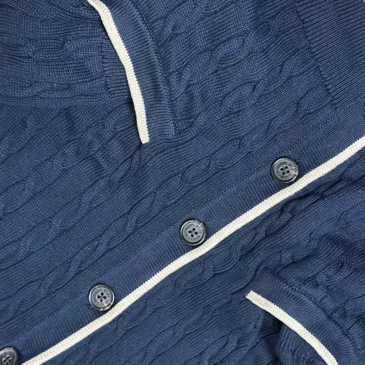 [BUNJANG] Brooks Brothers Cable Knit Cardigan - Navy / 브룩스브라더스 꽈배기 가디건 M (100)/네이비