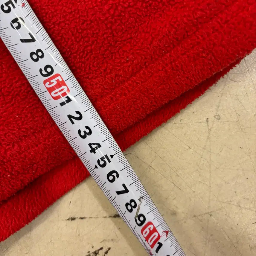 [BUNJANG] Tommy Hilfiger Red Fleece Half-Zip Sweatshirt / 타미힐피거 레드 플리스 하프집업 맨투맨