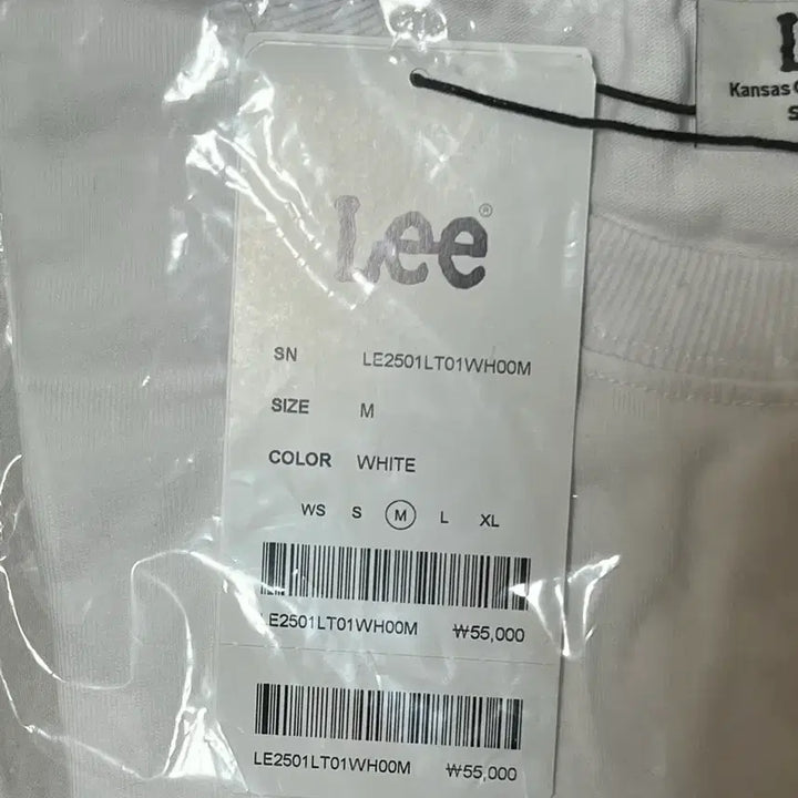 [BUNJANG] Lee Big Twitch Long Sleeve T-Shirt - White / [새상품] M) Lee 리 빅트위치 긴팔 티셔츠 화이트
