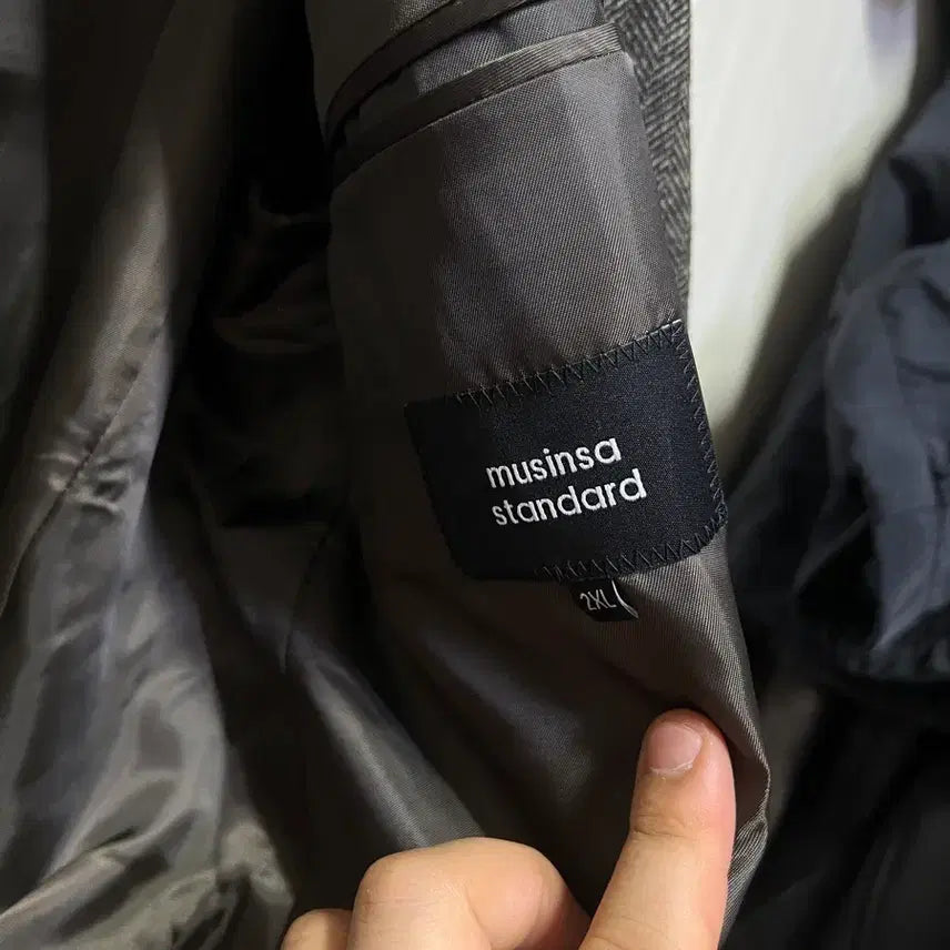 [BUNJANG] Musinsa Standard Herringbone Jacket 2XL / 무신사 스탠다드 헤링본 자켓 2XL