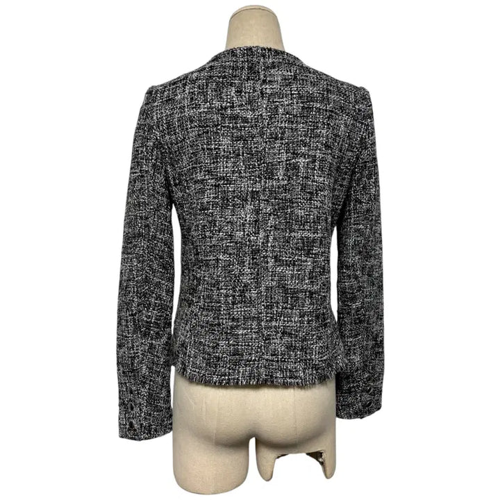 [BUNJANG] Black Long Sleeve Tweed Jacket / 3846 블랙 긴팔 트위드자켓