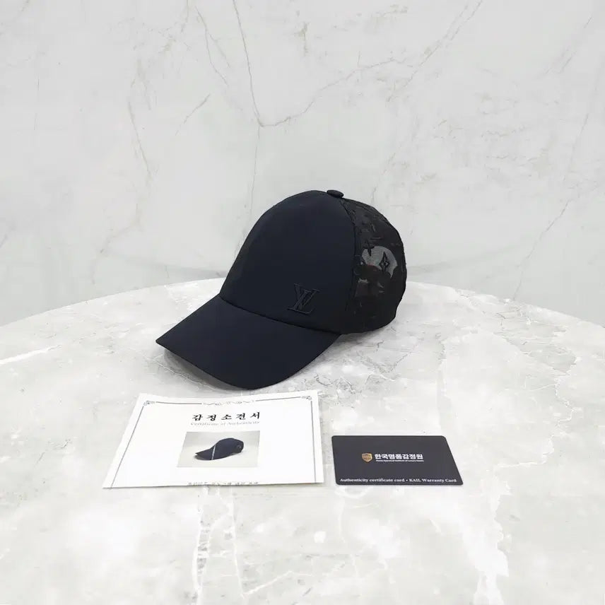 [BUNJANG] Louis Vuitton Monogram Mesh Baseball Cap Black XL / 루이비통 LV 모노그램 메쉬 베이스볼 캡 블랙 XL M77116