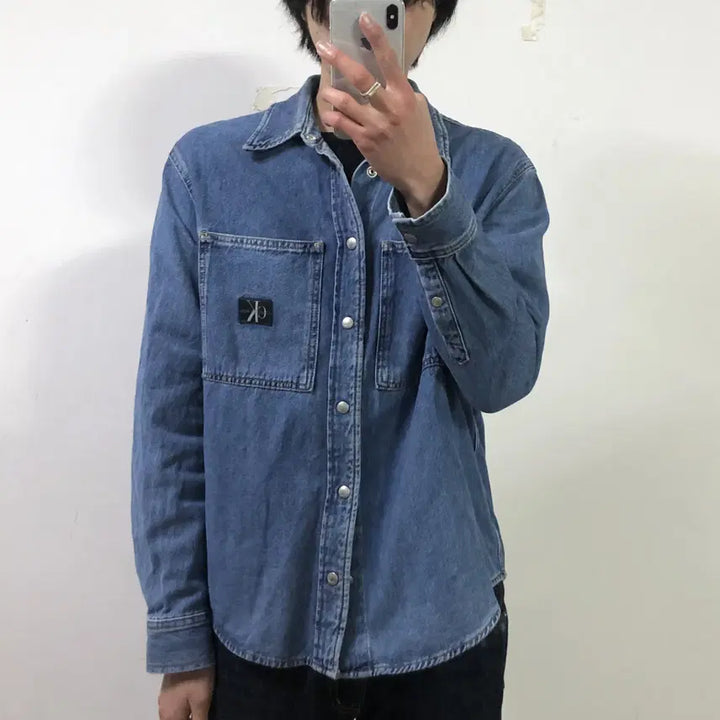 [BUNJANG] Calvin Klein Denim Shirt / 캘빈클라인 데님셔츠