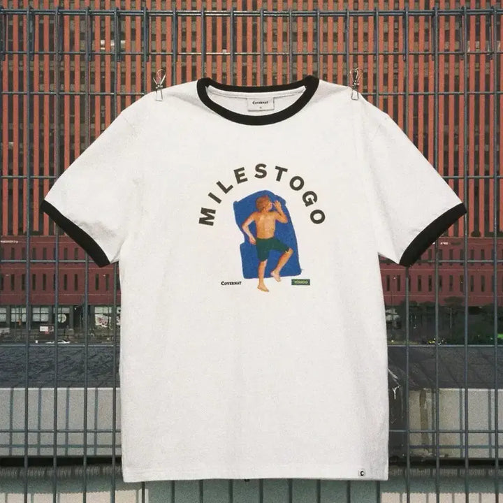 [BUNJANG] Covernat YOSIGO Ring T-Shirt White (M) / [새상품] M) 커버낫 썬베이딩 링거티셔츠 화이트
