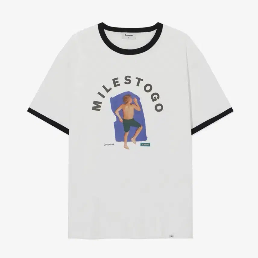 [BUNJANG] Covernat YOSIGO Ring T-Shirt White (M) / [새상품] M) 커버낫 썬베이딩 링거티셔츠 화이트
