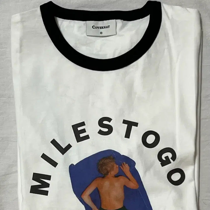 [BUNJANG] Covernat YOSIGO Ring T-Shirt White (M) / [새상품] M) 커버낫 썬베이딩 링거티셔츠 화이트