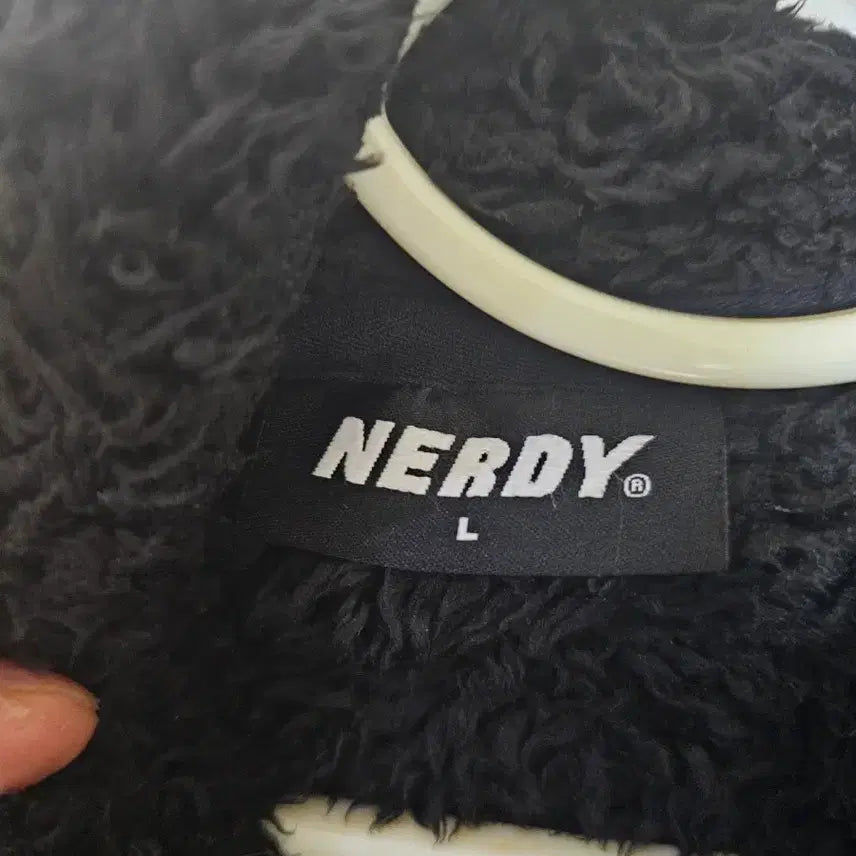 [BUNJANG] Nerdy Black Fleece Zip-up Jacket L / 널디 블랙 플리스 집업 자켓 L