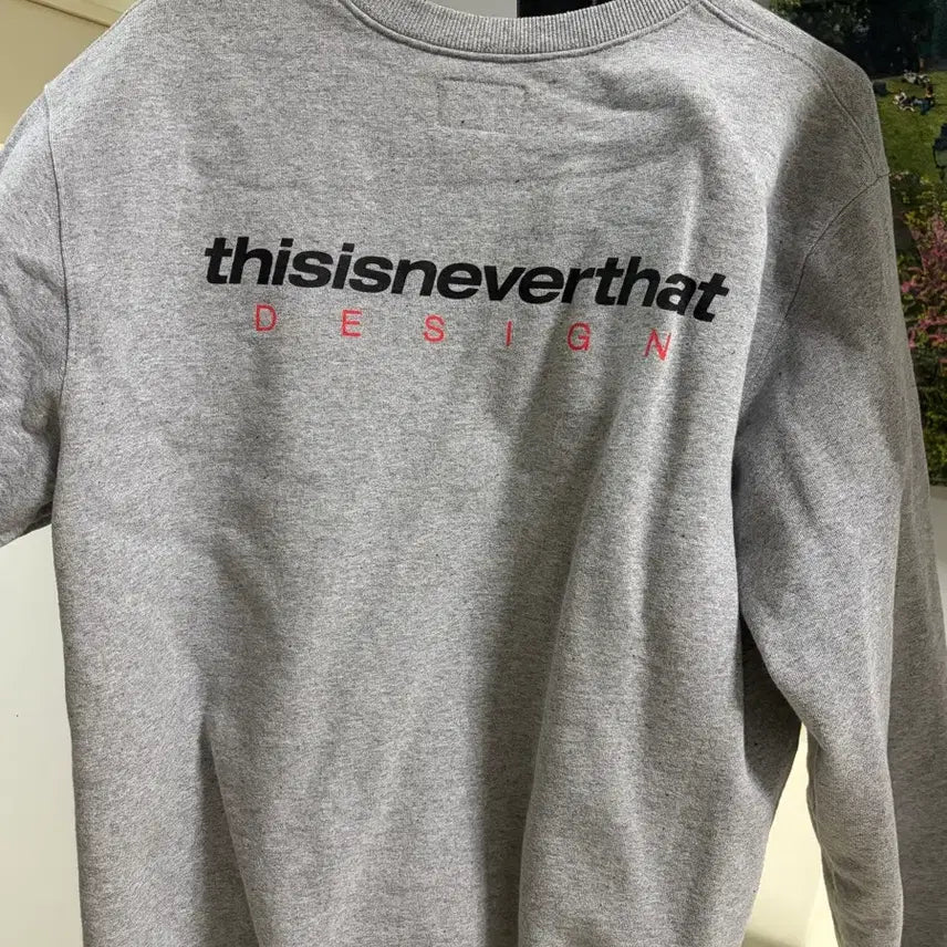 [BUNJANG] thisisneverthat Gray Oversized Sweatshirt / 디스이즈네버댓 회색 맨투맨 티셔츠