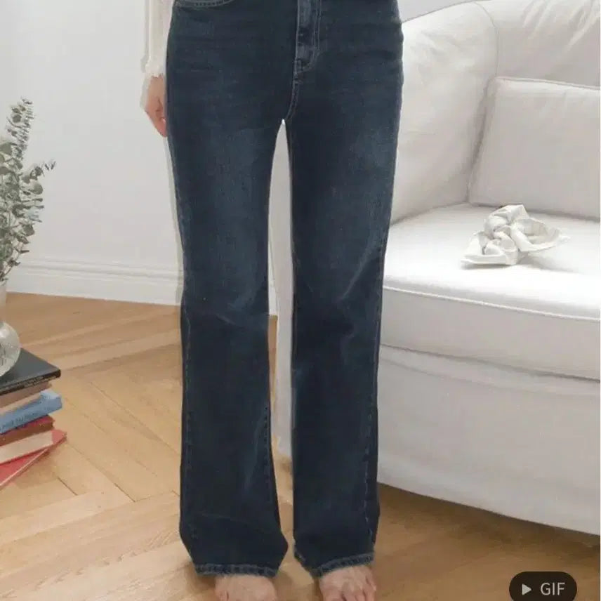 [BUNJANG] Moco Bling High-Waist Washed Slim Bootcut Pants / 모코블링 하이웨스트 워싱 슬림 부츠컷 M사이즈
