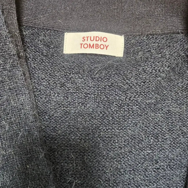 [BUNJANG] Studio Tomboy Color Block Cardigan Navy / 스튜디오 톰보이 컬러블럭 가디건 네이비
