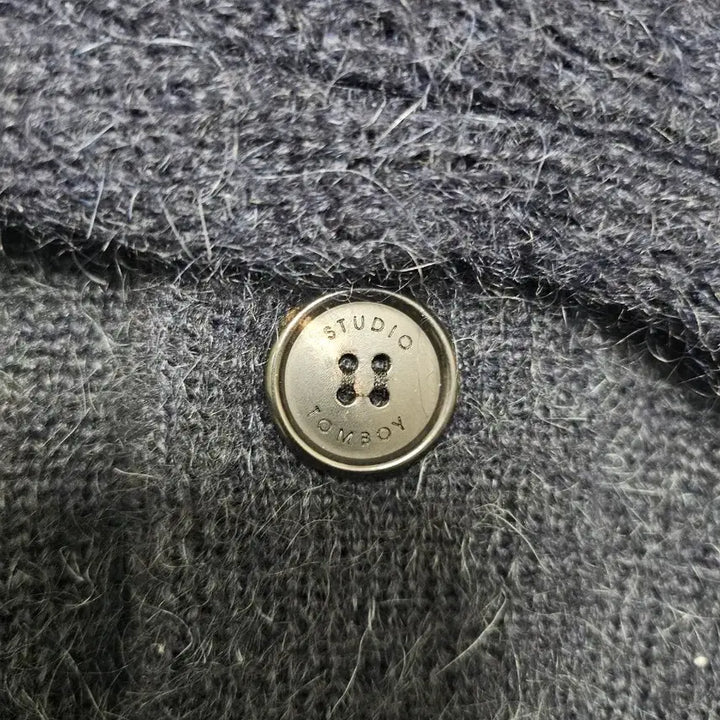 [BUNJANG] Studio Tomboy Color Block Cardigan Navy / 스튜디오 톰보이 컬러블럭 가디건 네이비