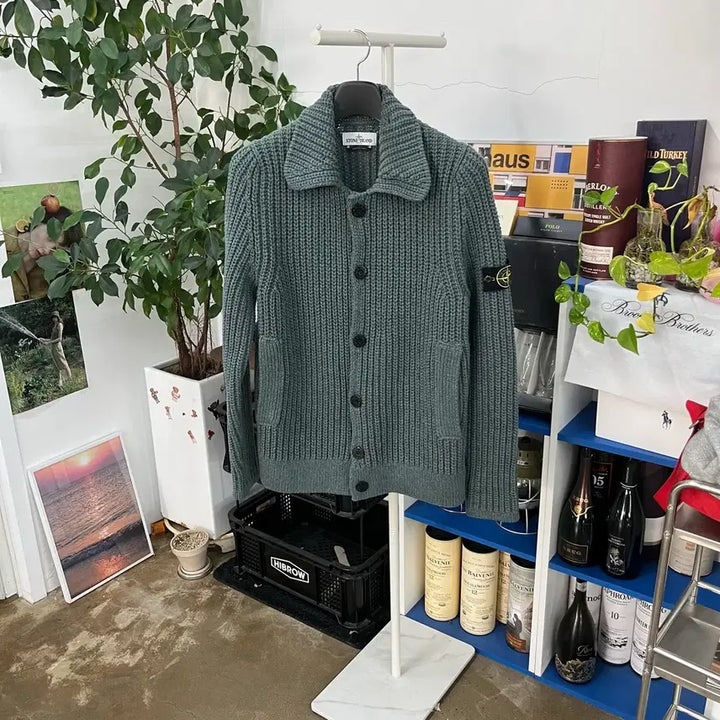 [BUNJANG] Stone Island Heavy Wool Cardigan L / 스톤아일랜드 헤비울 가디건 L