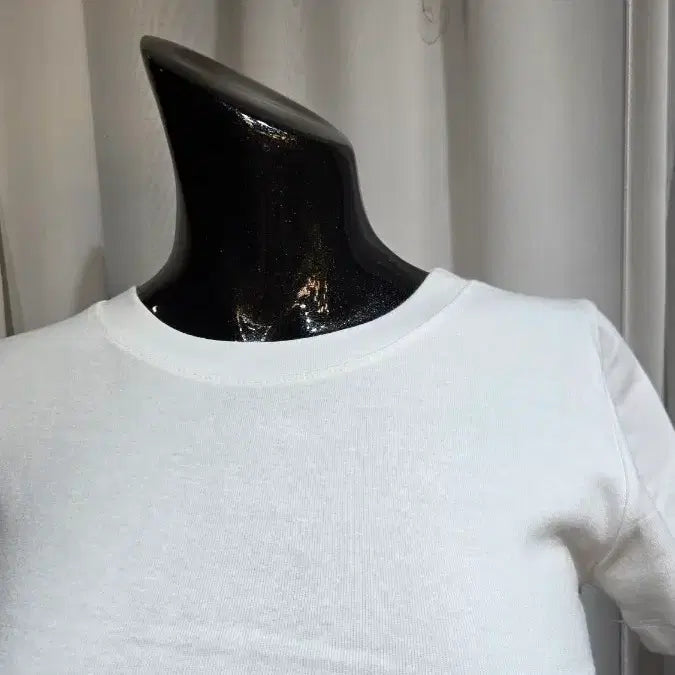 [BUNJANG] White Crop Short Sleeve T-shirt / 쇼트 화이트 반팔