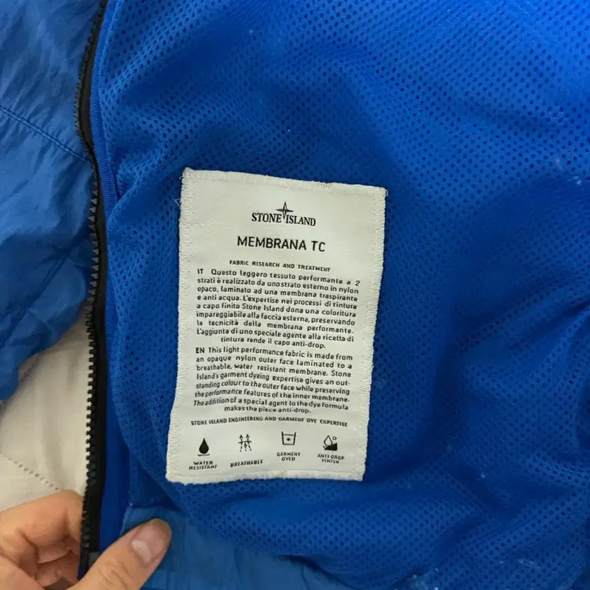 [BUNJANG] Stone Island Membrana TC Jacket (Blue, Size S) / 스톤아일랜드 바람막이