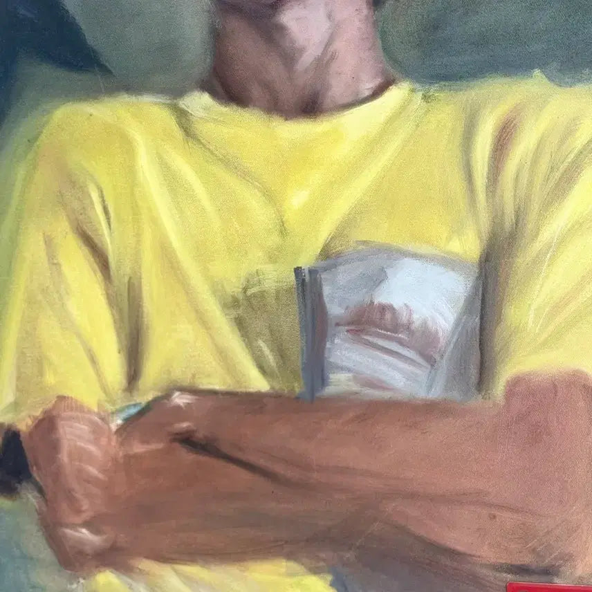 [BUNJANG] MAX Ginsburg Cowboy Hat Oil Painting / 뉴욕 화가 MAX Ginsburg 카우보이 모자 유화 그림