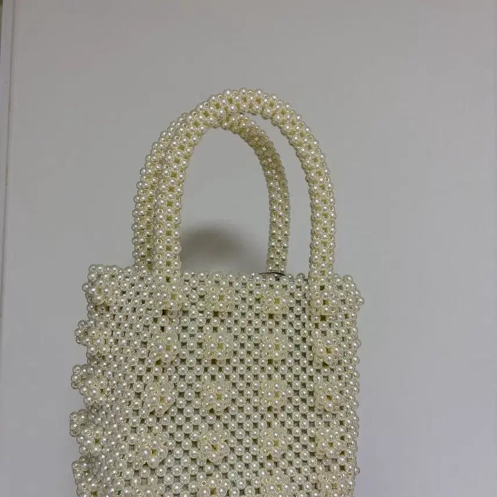 [BUNJANG] Pearl Bead Mini Tote Bag / 진주 비즈 미니 토트백