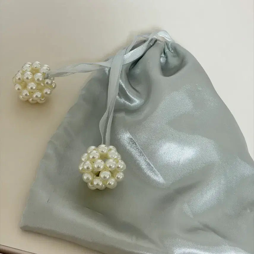 [BUNJANG] Pearl Bead Mini Tote Bag / 진주 비즈 미니 토트백