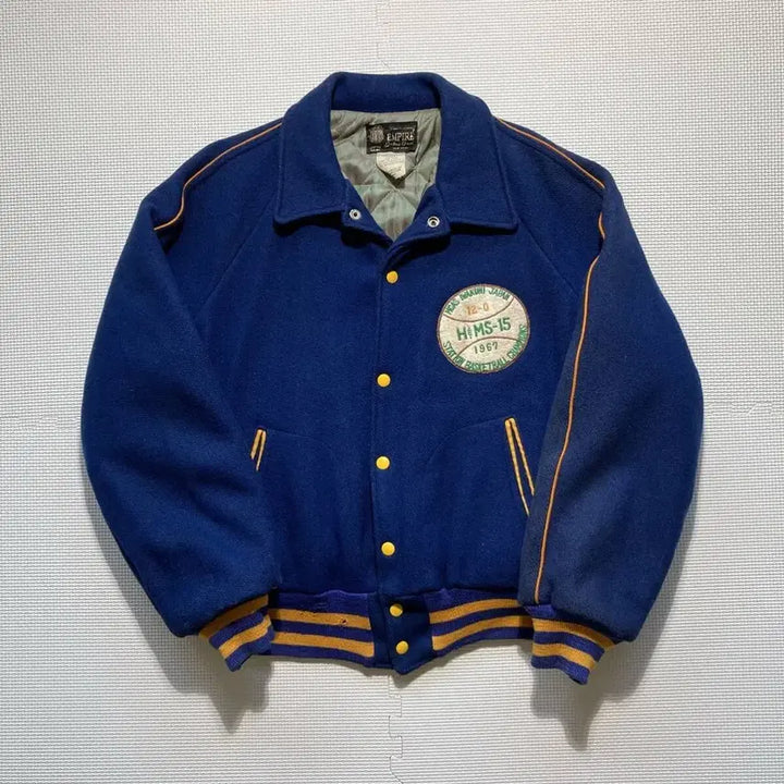 [BUNJANG] EMPIRE US Marine Corps Iwakuni Air Base Patch Varsity Jacket / 60s 바시티자켓 미해병대 이와쿠니 항공기지패치