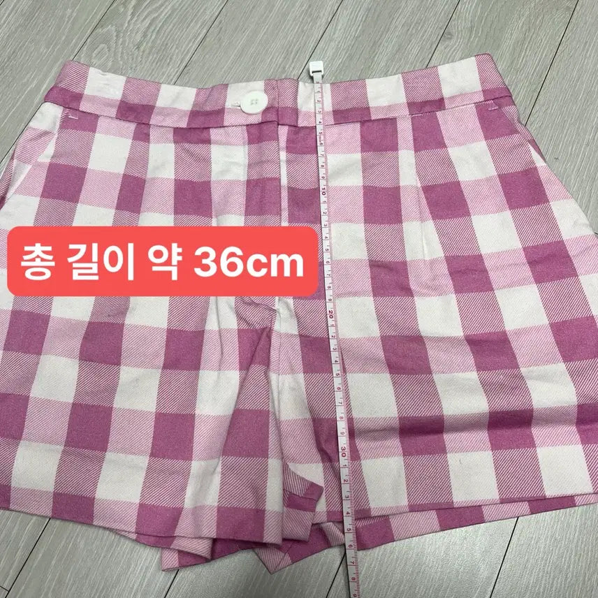 [BUNJANG] ZARA Pink Checkerboard Shorts M / 자라 핑크 체커보드 반바지 쇼츠 M