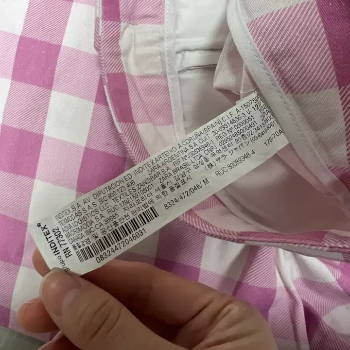 [BUNJANG] ZARA Pink Checkerboard Shorts M / 자라 핑크 체커보드 반바지 쇼츠 M