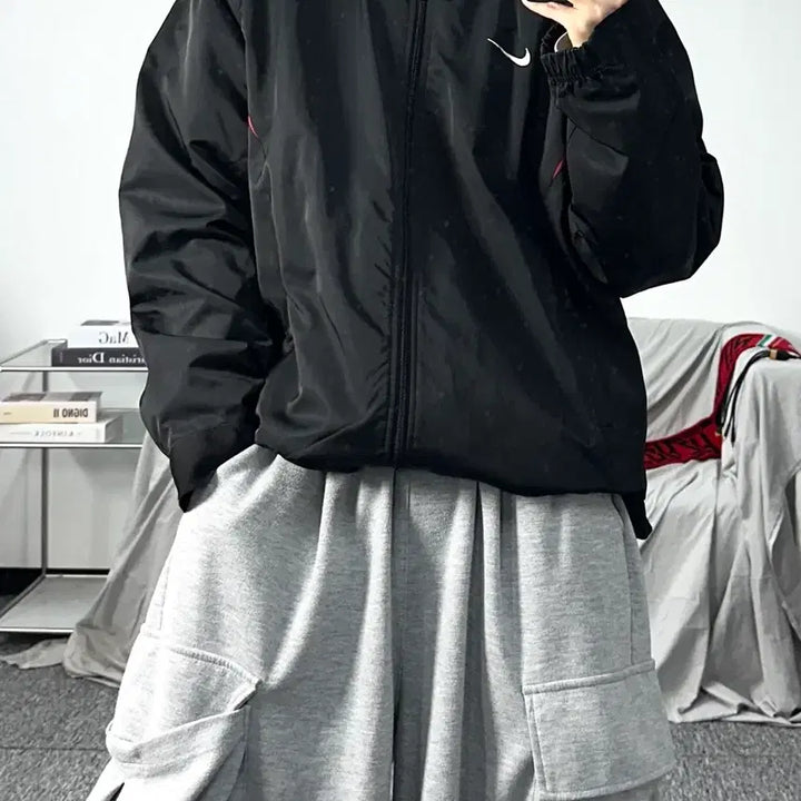 [BUNJANG] Nike 00s Black Windbreaker Jacket L / 나이키 00s 블랙 바람막이 L