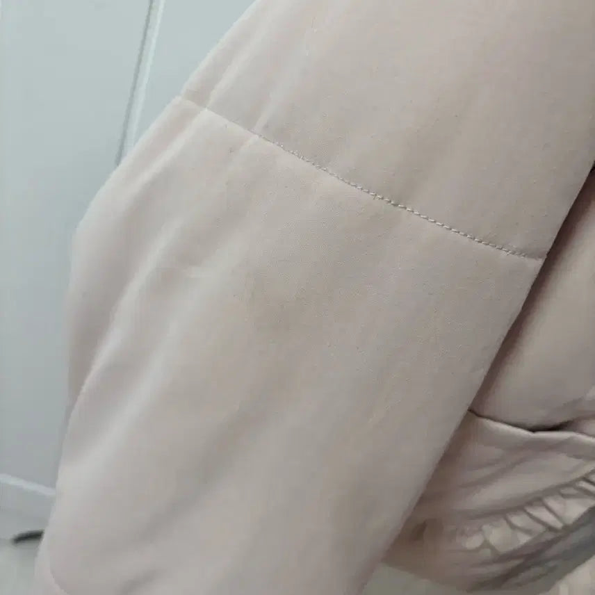 [BUNJANG] Honey Cinnamon Pink Cropped Fur Padded Jacket / 허니시나몬 자켓 리본 양산형 지뢰계 양지뢰 퍼 패딩