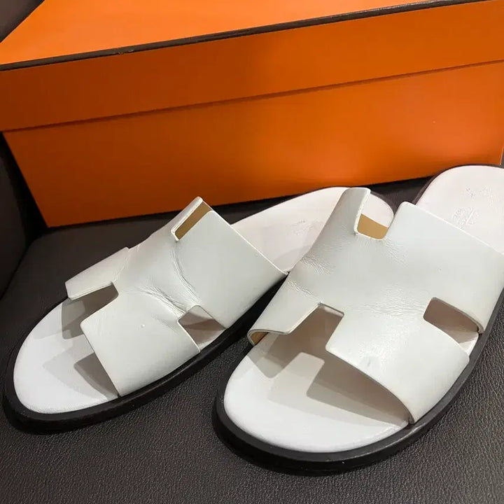 [BUNJANG] Hermes Izmir 42 White Slippers / 에르메스 이즈미르 42사이즈 화이트
