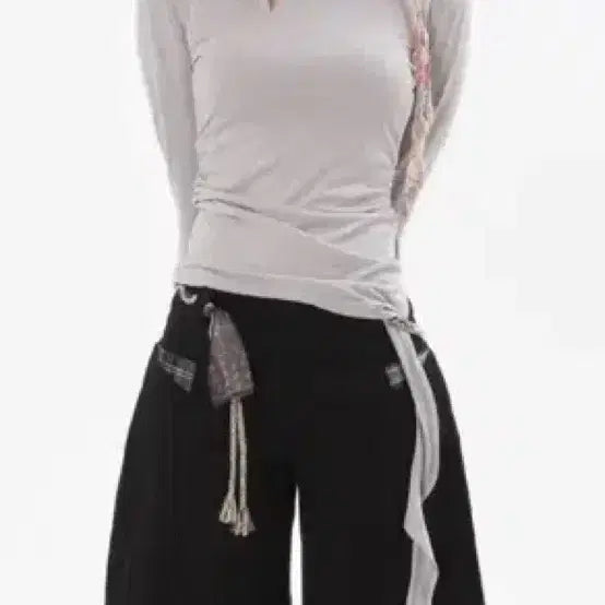 [BUNJANG] OWNSR Draped Shirring Long Sleeve T-shirt / 오운서 One Draped Shirring Long Sleeve