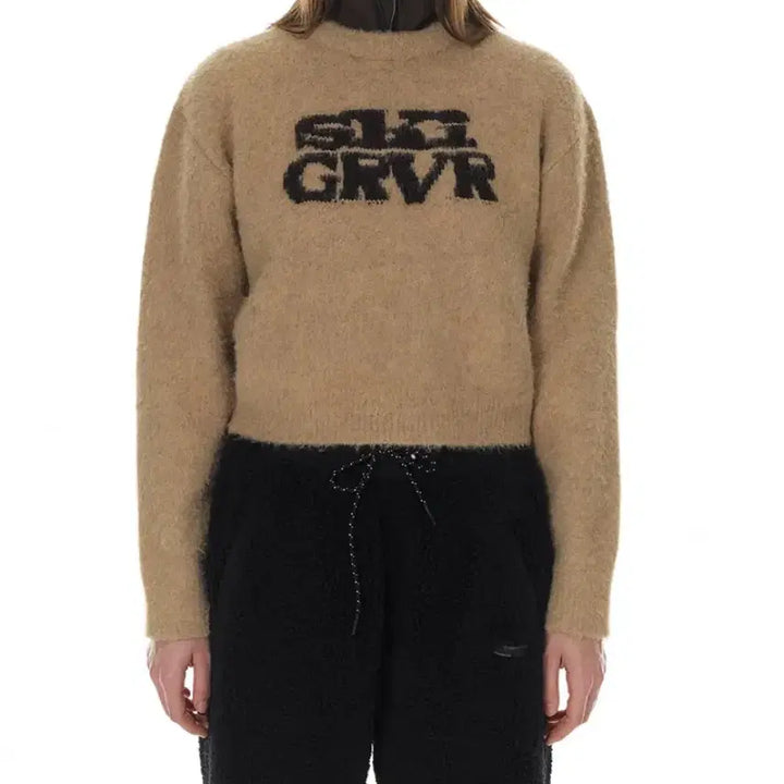 [BUNJANG] Grove Beige Crop Knit / 그로브 크롭 니트(베이지)