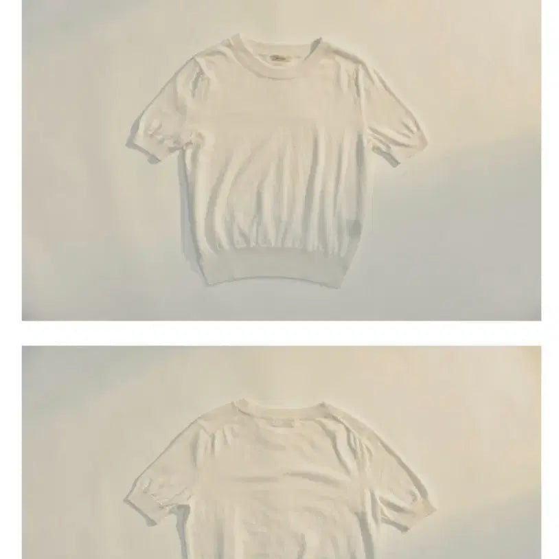 [BUNJANG] Avie Muah White Cashmere Short Sleeve Knit / 아비에무아 화이트 캐시미어 반팔 니트