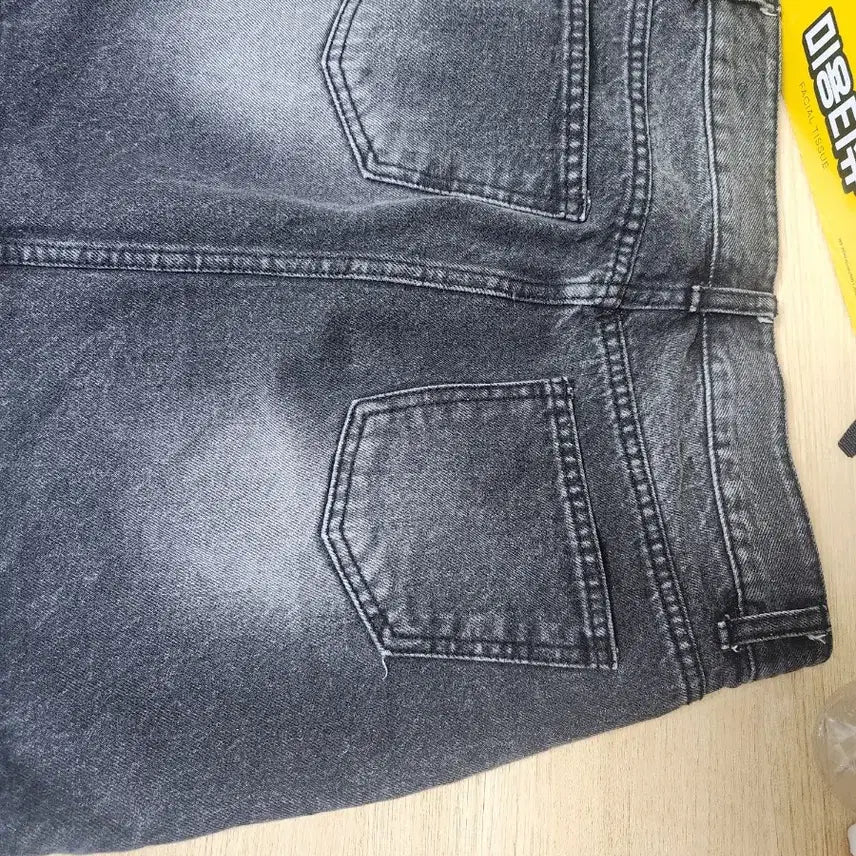 [BUNJANG] Black Denim Mini Skirt / 블랙 데님 미니스커트