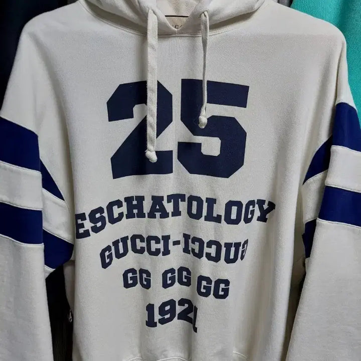 [BUNJANG] Gucci 1921 Printed Hoodie Ivory (M) / 구찌 1921 프린팅 후드티 아이보리 m 백화점판