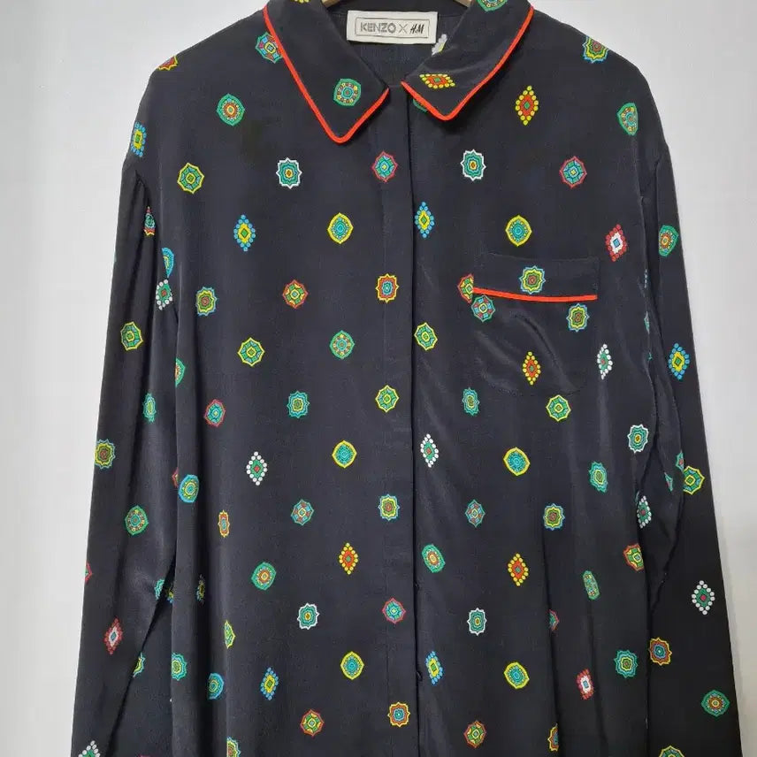 [BUNJANG] KENZO x H&amp;M Silk Blouse / 겐조 KENZO x H&amp;M 콜라보 블라우