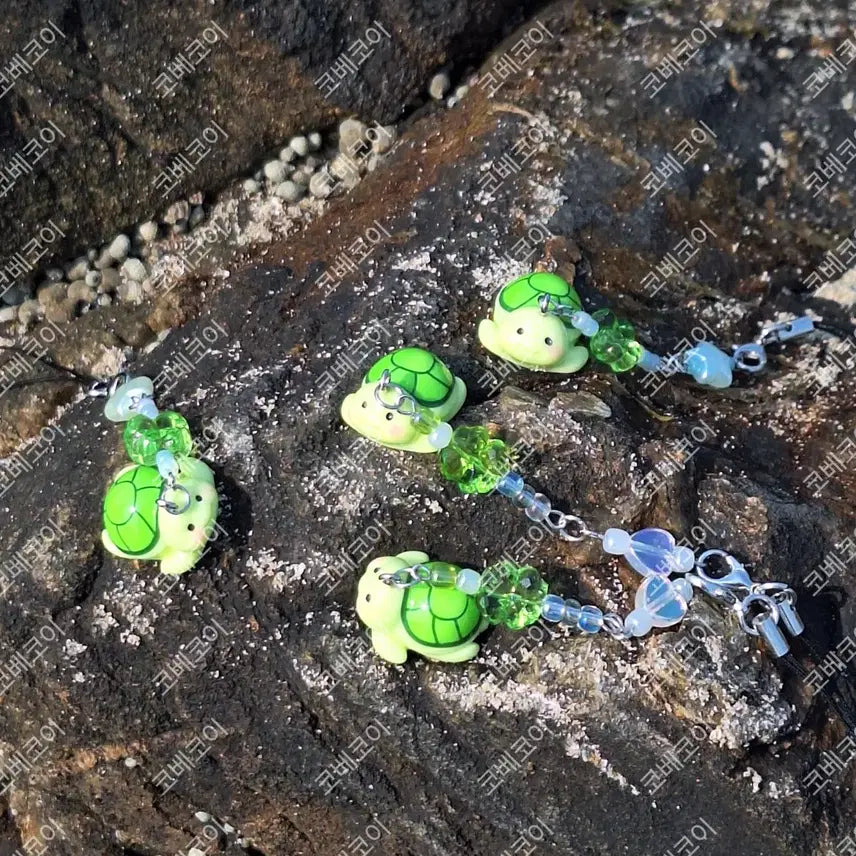 [BUNJANG] Turtle Keychain Strap / 사랑행운별 따러 거북이 비즈키링 스트랩