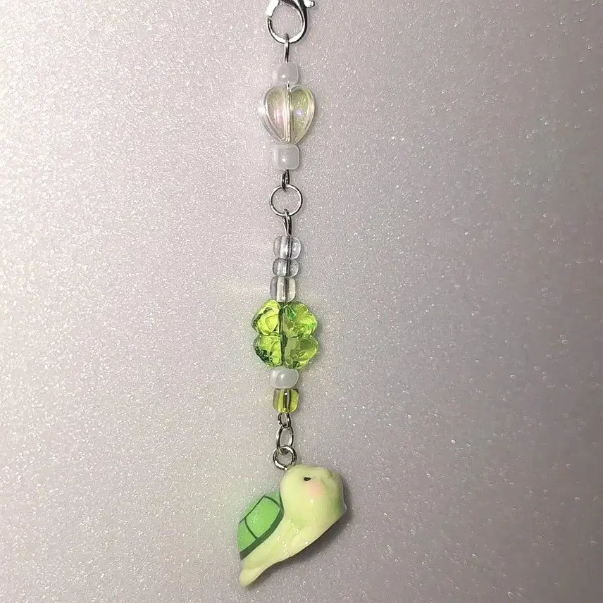 [BUNJANG] Turtle Keychain Strap / 사랑행운별 따러 거북이 비즈키링 스트랩