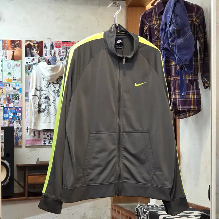 [BUNJANG] Nike Neon Logo Jersey Track Top / 나이키 네온 로고 져지 트랙탑