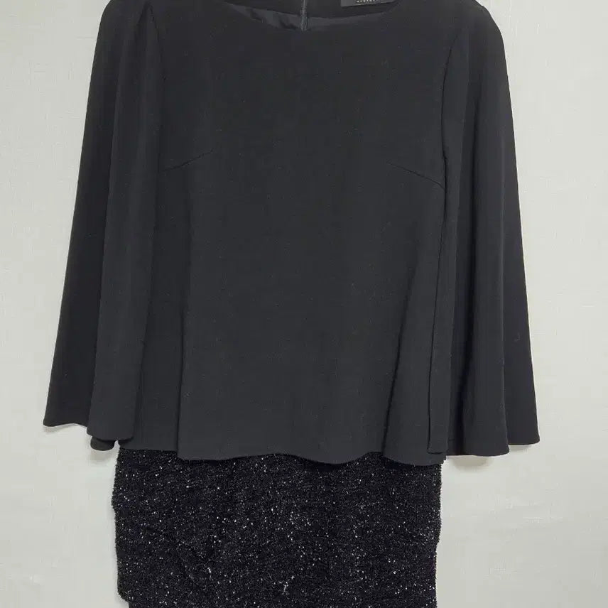 [BUNJANG] MojoSphin Black Cape Dress S / 모조에스핀 블랙 케이프 원피스 S