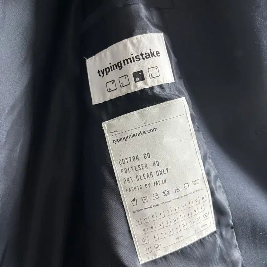 [BUNJANG] Typingmistake Mac Coat Navy M / 타이핑미스테이크 맥코트 네이비 M