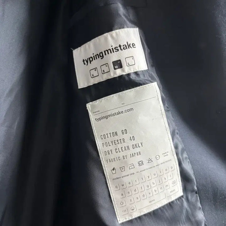 [BUNJANG] Typingmistake Mac Coat Navy M / 타이핑미스테이크 맥코트 네이비 M