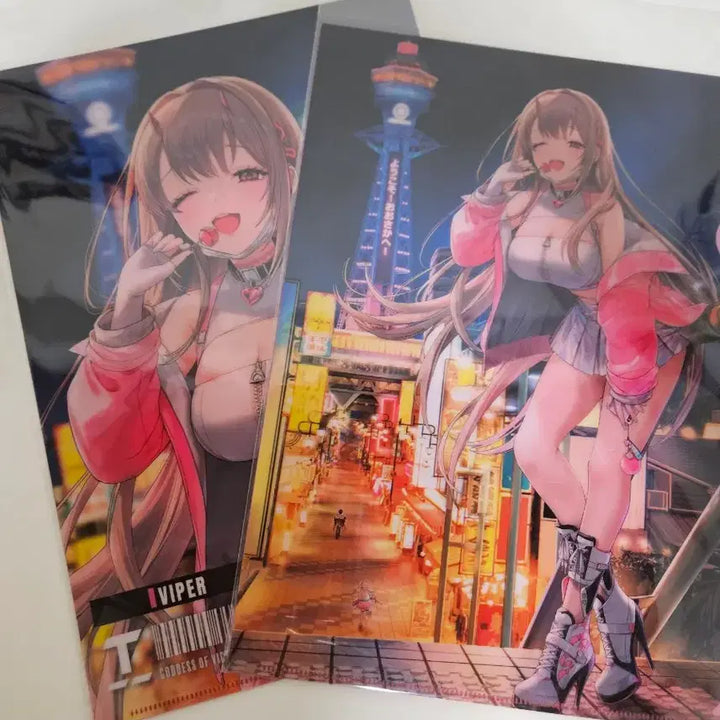 [BUNJANG] NIKKE Viper Clear File 2-Piece Set / 새상품)니케 오사카 에어리어 방위전 한정판 바이퍼 클리어파일 2종세트