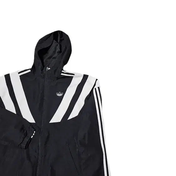 [BUNJANG] Adidas Old School Vintage Oreo Flame Windbreaker Jacket / 아디다스 올드스쿨 빈티지 오레오 불꽃 바람막이 자켓