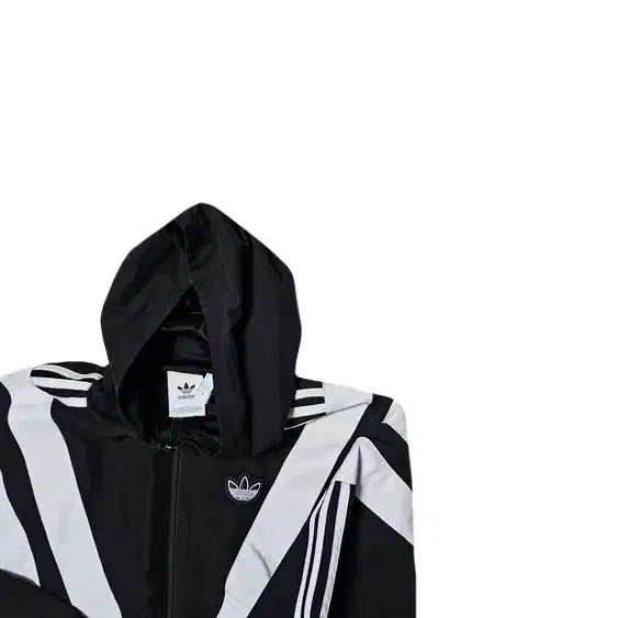[BUNJANG] Adidas Old School Vintage Oreo Flame Windbreaker Jacket / 아디다스 올드스쿨 빈티지 오레오 불꽃 바람막이 자켓