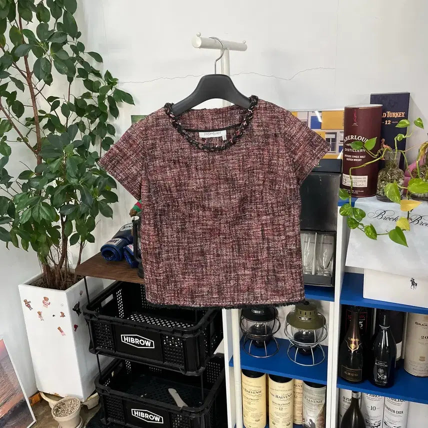 [BUNJANG] Saint Laurent Tweed Top / 입생로랑 트위드 탑